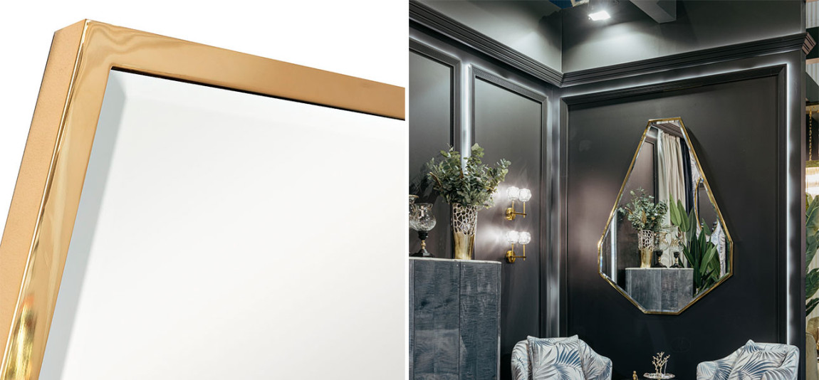 Зеркало с декором Alstroemeria