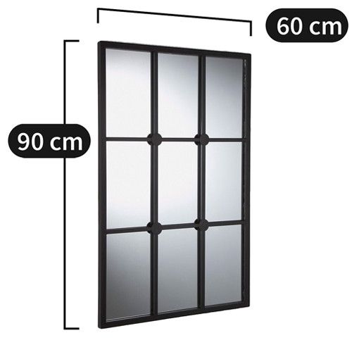 Зеркало-окно Rect Black 90