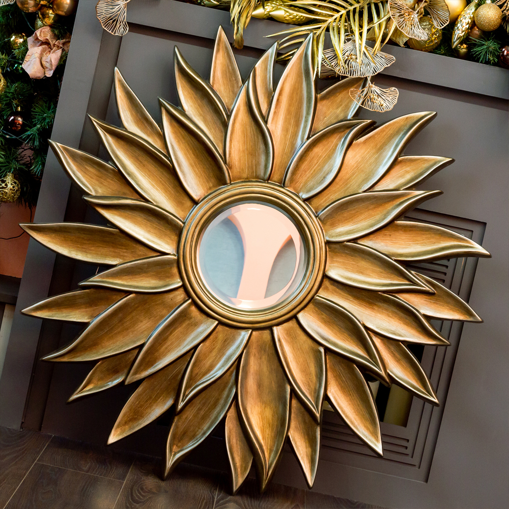 Зеркало-солнце с золотыми с лучами Rays of Peace