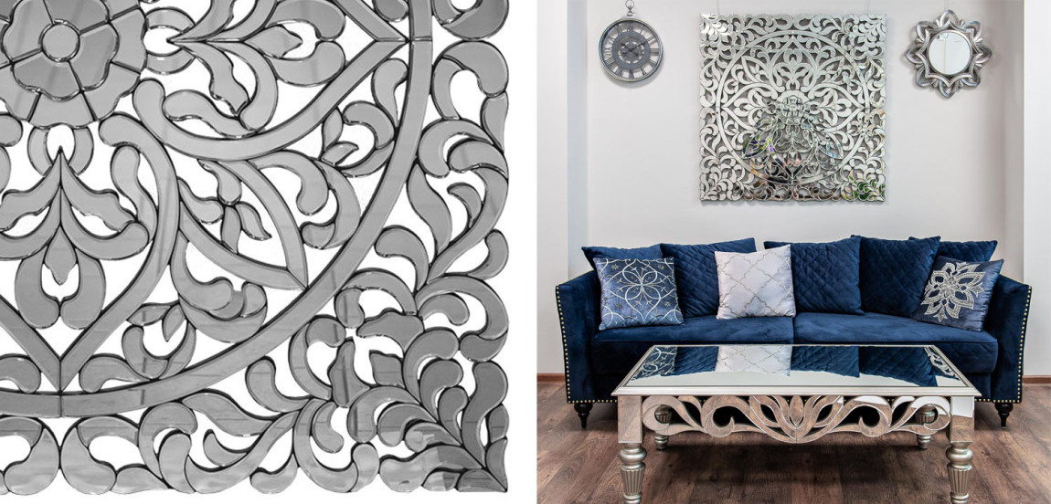 Зеркальное панно Openwork Mirror Square