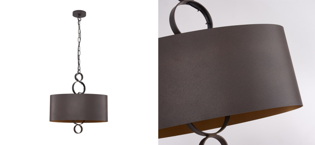 Золотисто-коричневая люстра Saturn 2 лампы