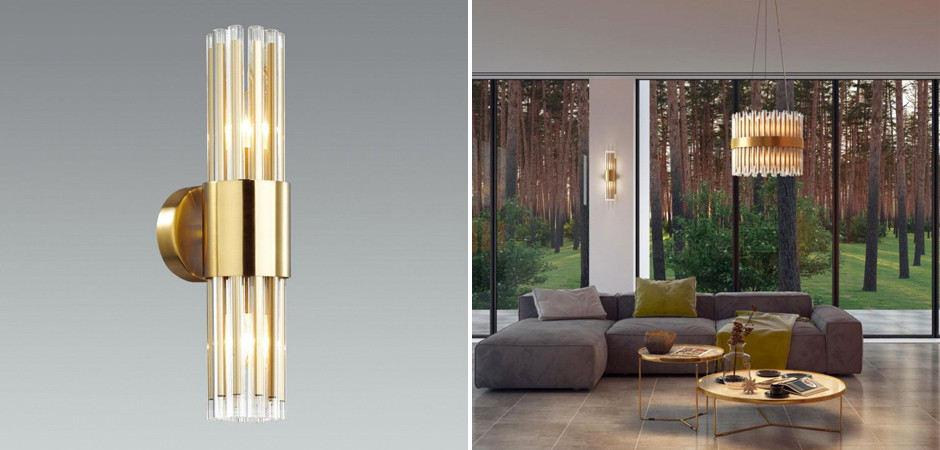 Золотистое бра Nembus