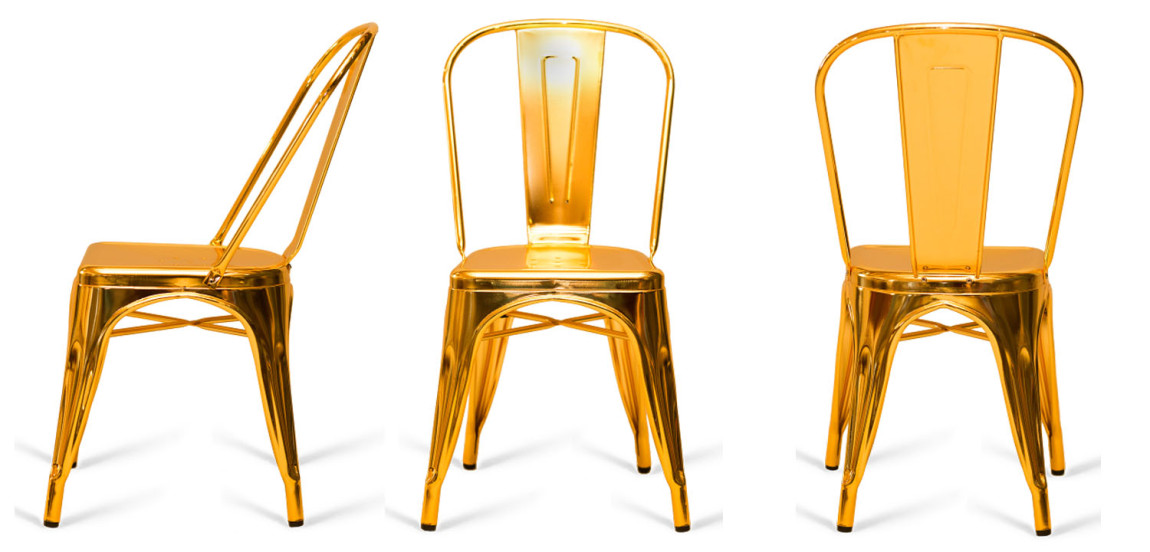 Золотой стул Tolix Gold