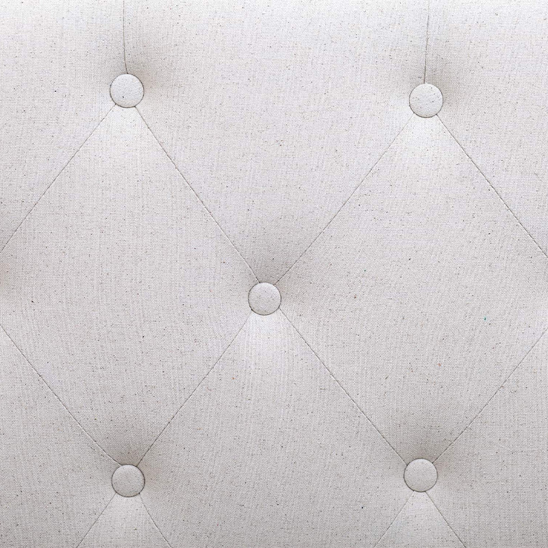 Изголовье кровати бежевое с мягкой обивкой из льна Emma Headboard