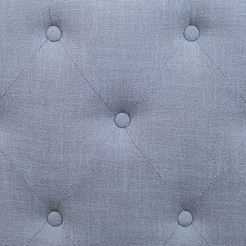 Изголовье кровати серое с мягкой обивкой из рогожки Emma Headboard