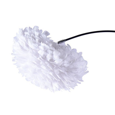 Изогнутый торшер с декором в виде перьев Plumage White Floor Lamp