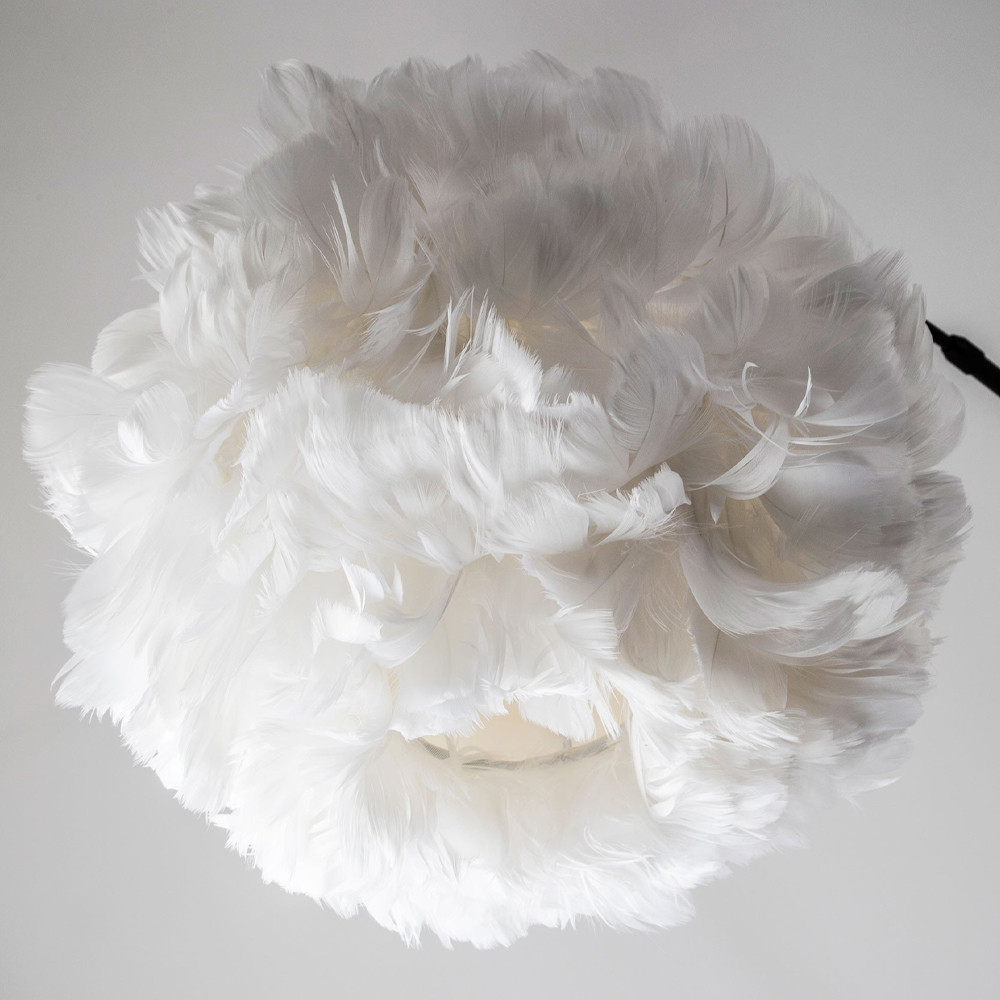 Изогнутый торшер с декором в виде перьев Plumage White Floor Lamp