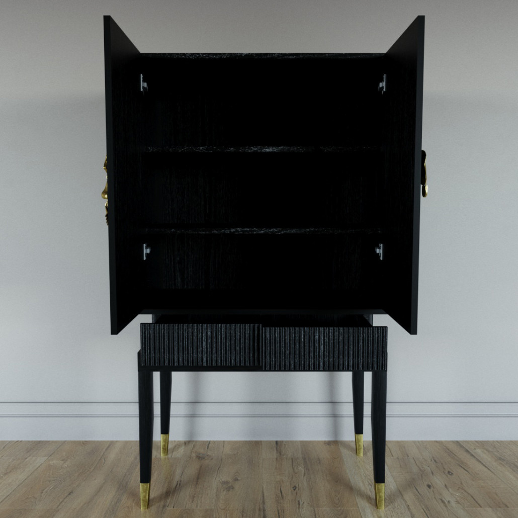 Кабинетный шкаф Elsa Dreams Black с 2-мя ящиками