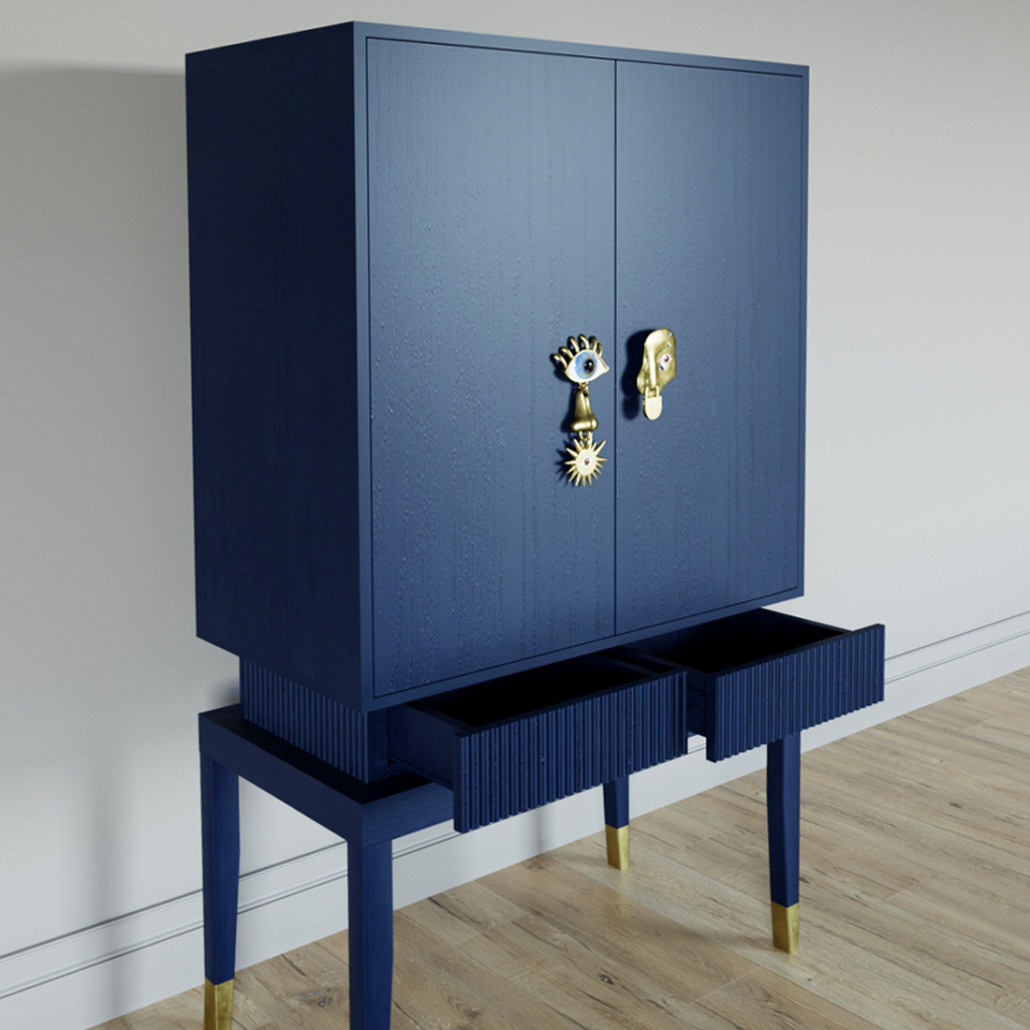 Кабинетный шкаф Elsa Dreams Blue с 2-мя ящиками