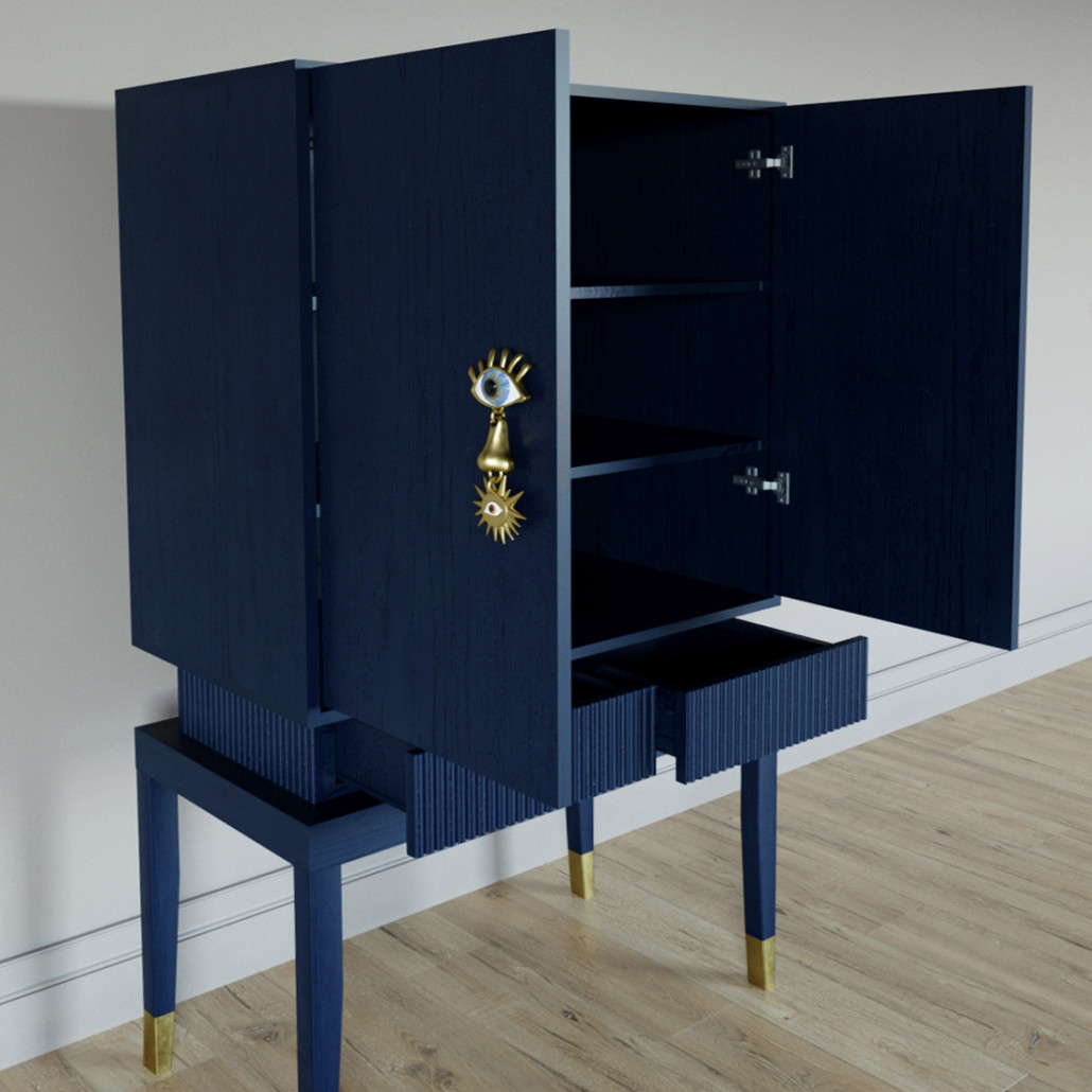 Кабинетный шкаф Elsa Dreams Blue с 2-мя ящиками
