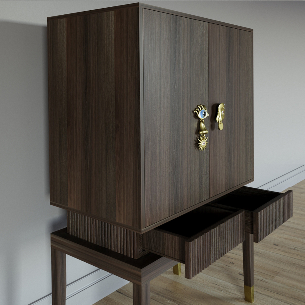 Кабинетный шкаф Elsa Dreams Walnut с 2-мя ящиками