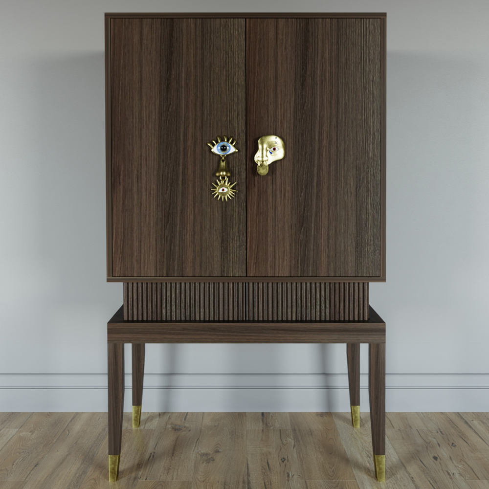 Кабинетный шкаф Elsa Dreams Walnut с 2-мя ящиками