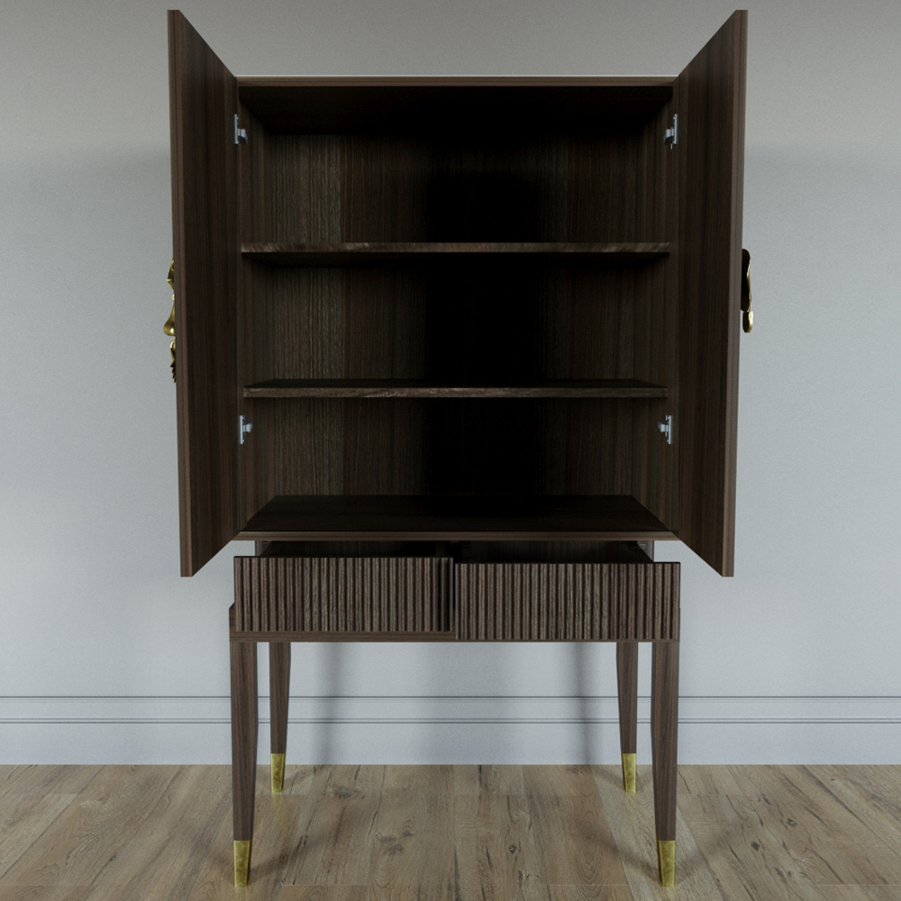 Кабинетный шкаф Elsa Dreams Walnut с 2-мя ящиками