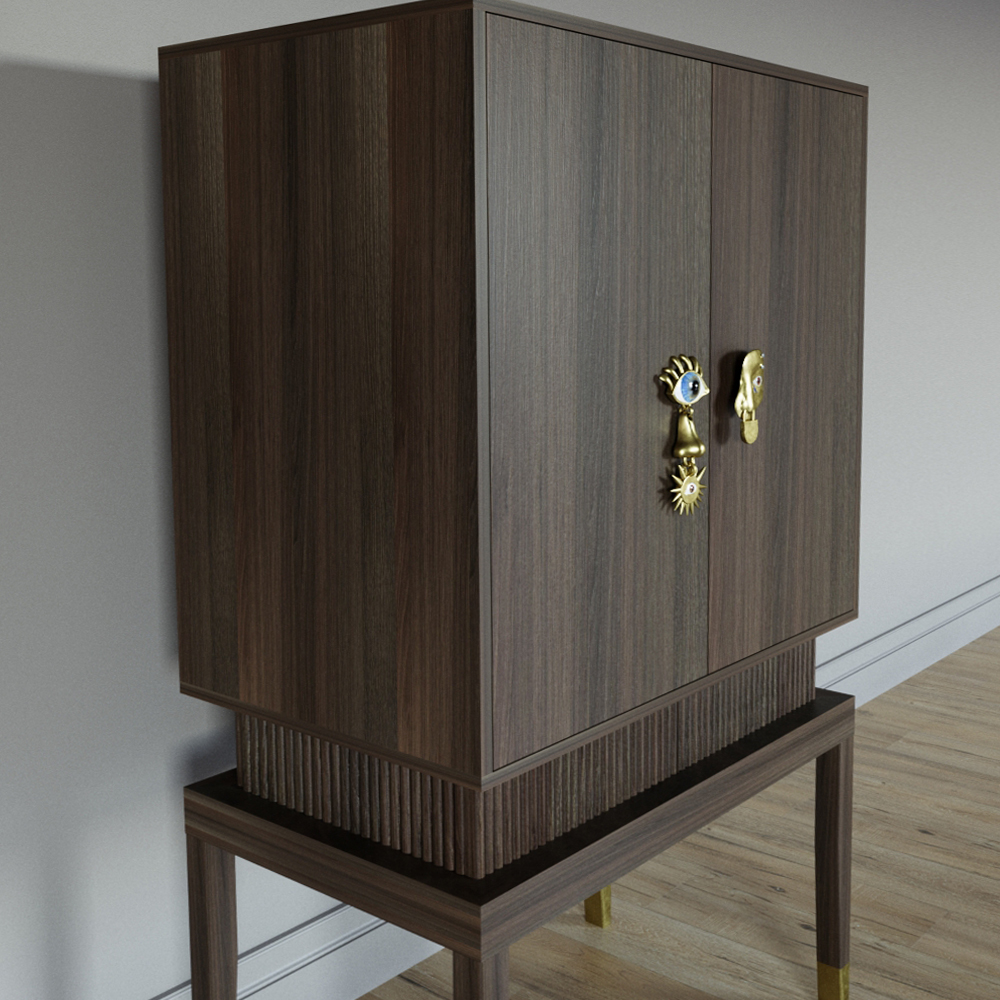 Кабинетный шкаф Elsa Dreams Walnut с 2-мя ящиками