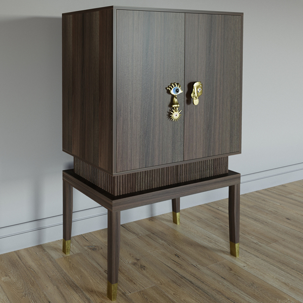 Кабинетный шкаф Elsa Dreams Walnut с 2-мя ящиками