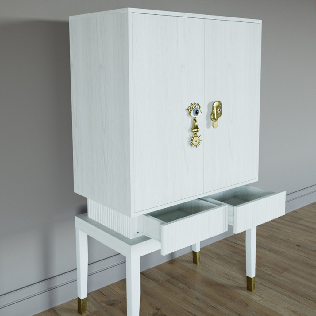 Кабинетный шкаф Elsa Dreams White с 2-мя ящиками