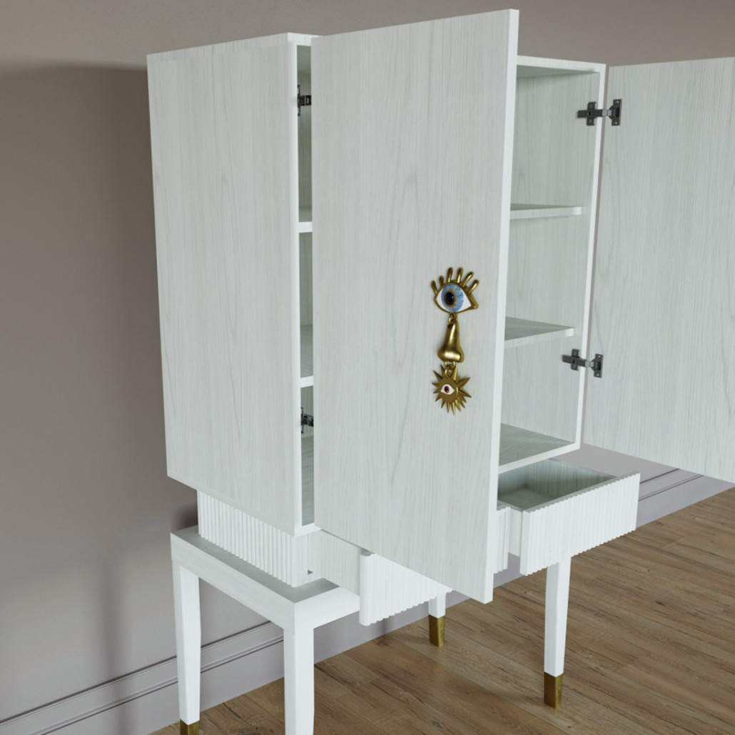 Кабинетный шкаф Elsa Dreams White с 2-мя ящиками