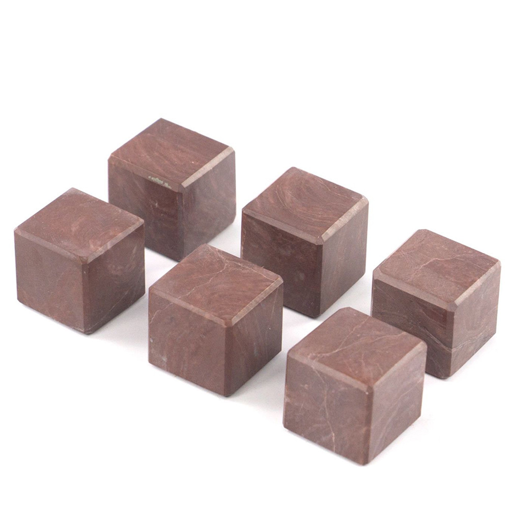 Камни для охлаждения виски из красного лемезита Natural Stone Cube