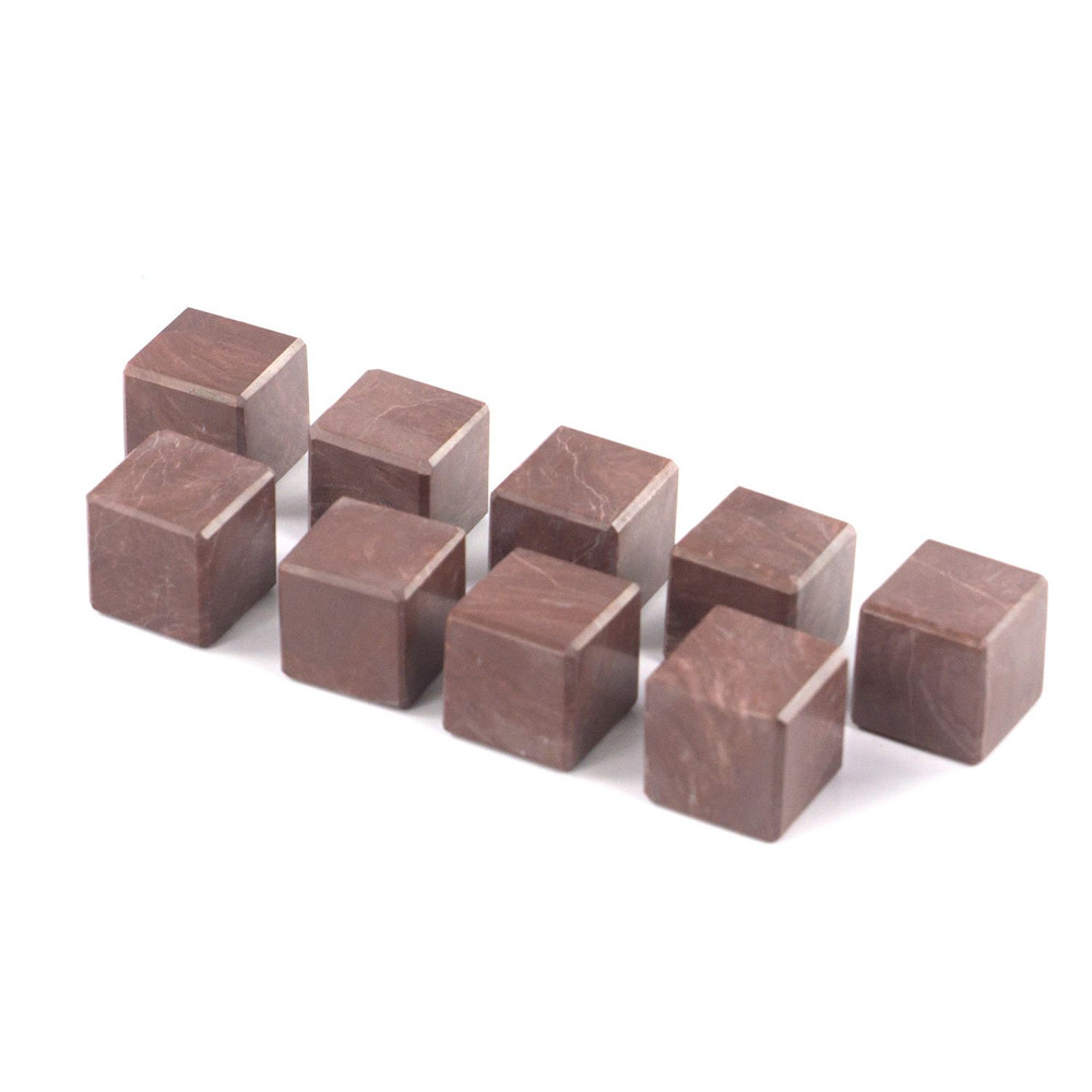 Камни для охлаждения виски из красного лемезита Natural Stone Cube