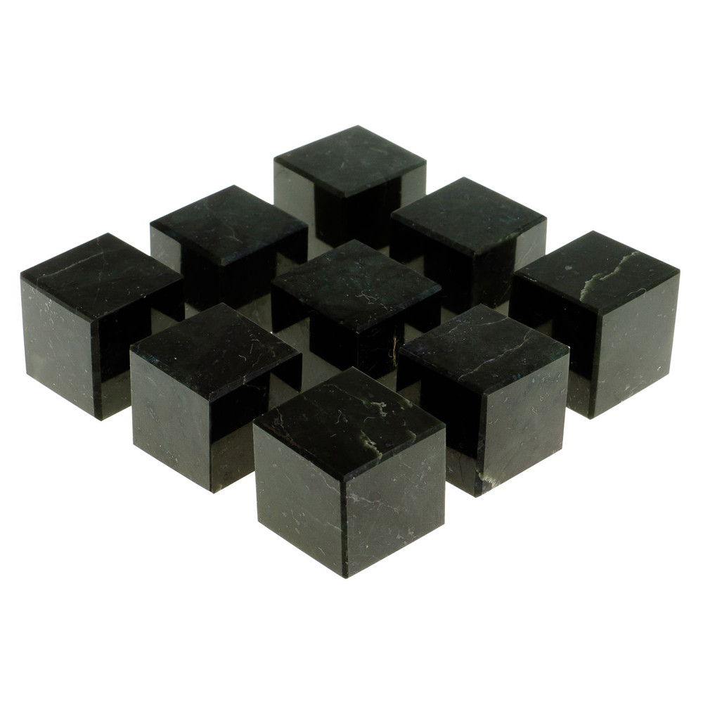 Камни для охлаждения виски из чёрного змеевика Natural Stone Cube