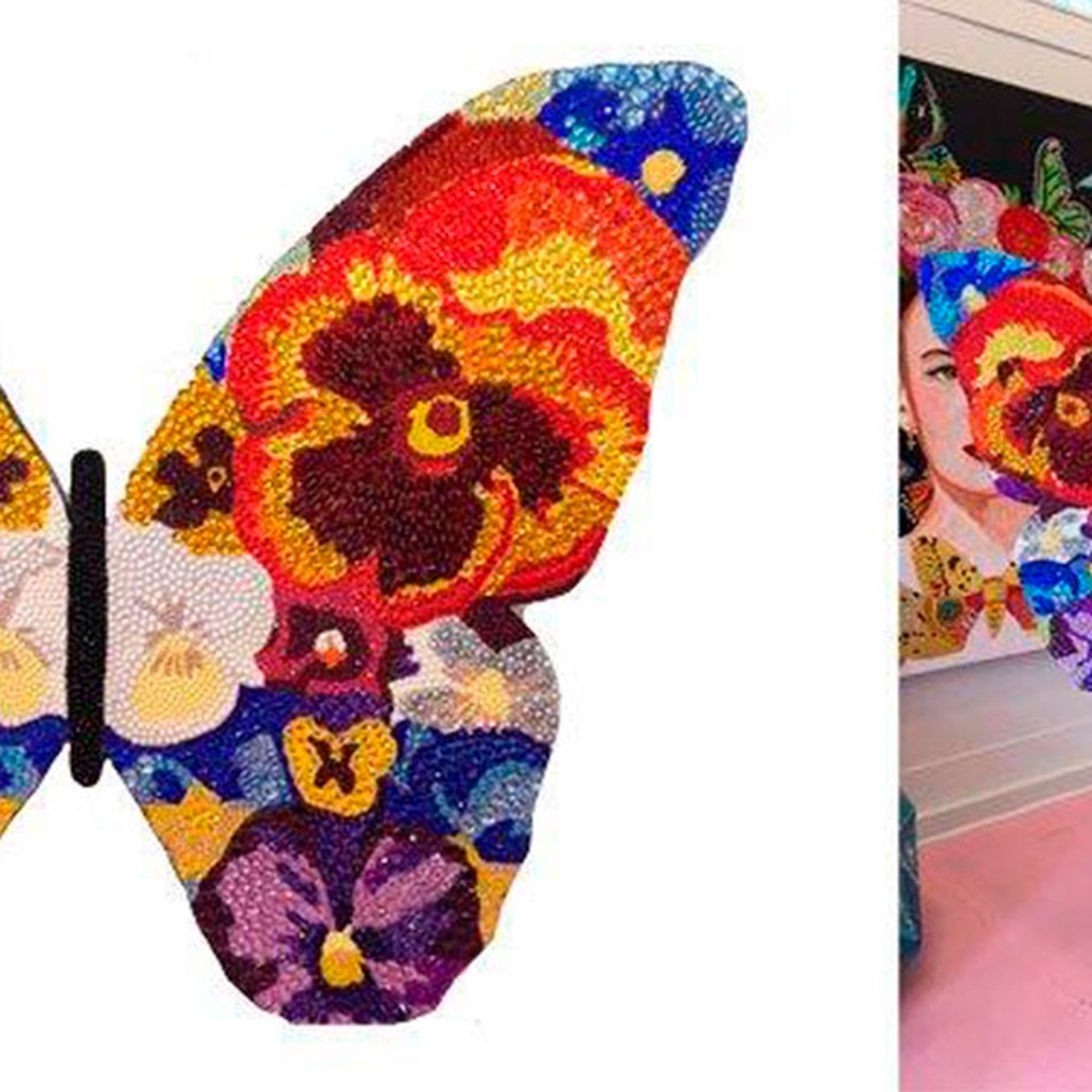Картина “Pansy Bedazzled Butterfly Cut Out”