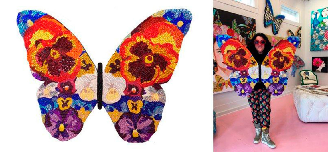 Картина “Pansy Bedazzled Butterfly Cut Out”