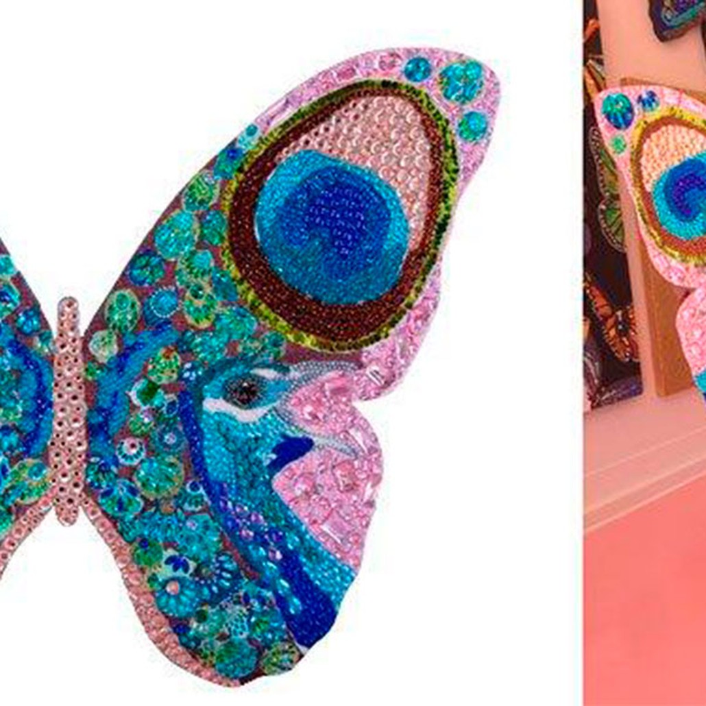 Картина “Peacock Bedazzled Butterfly Cut Out”