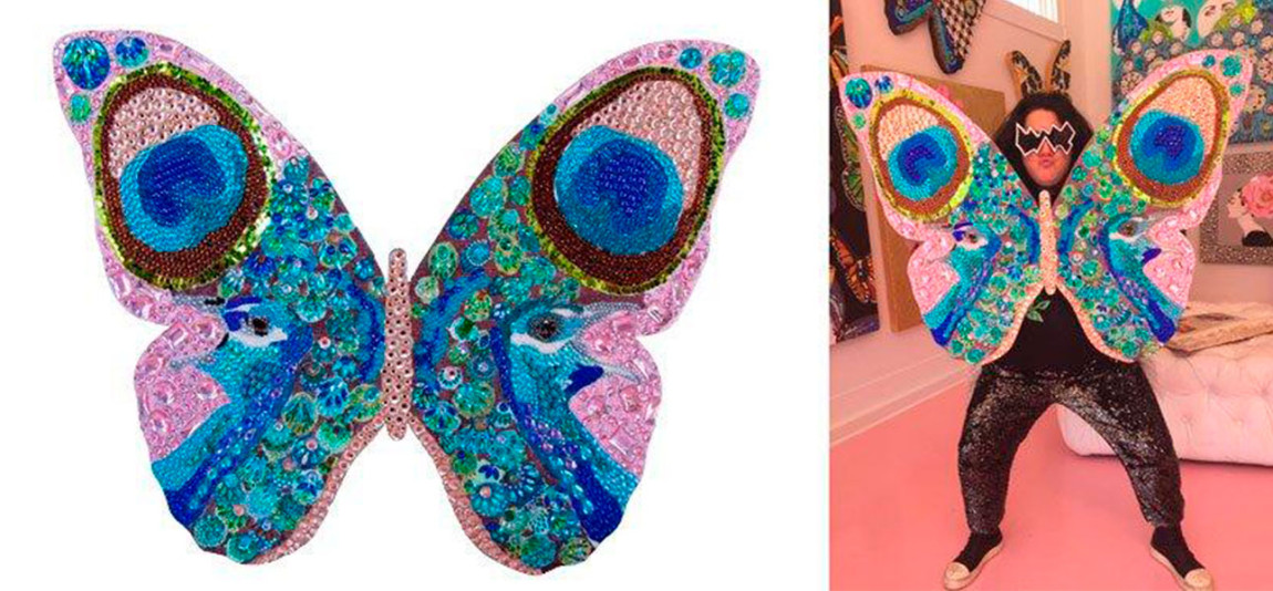 Картина “Peacock Bedazzled Butterfly Cut Out”