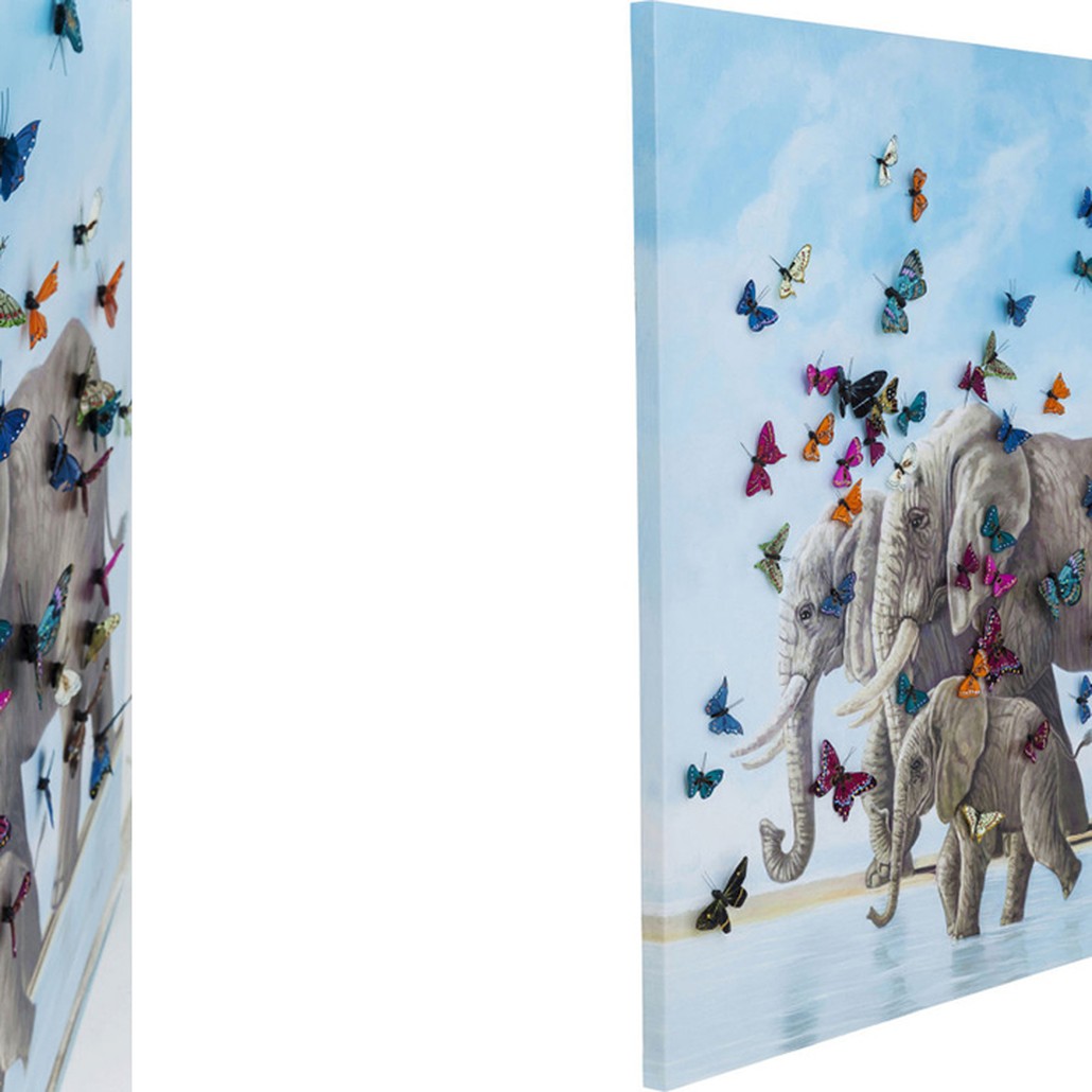 Картина Elephants with Butterflies painting