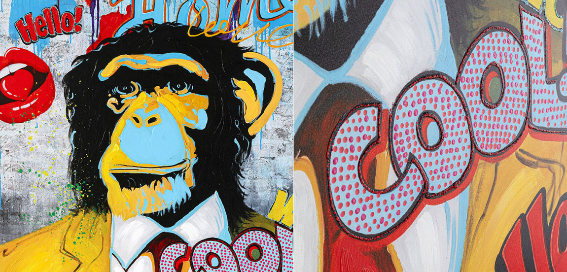 Картина Monkey multicolor