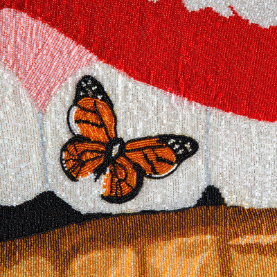 Картина вышивка бисером Grill Cut Out With Butterfly