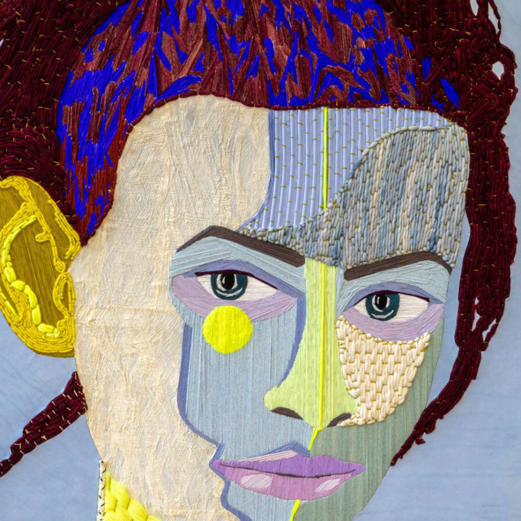 Картина с вышивкой Портрет wall panel People with the yellow ear 2