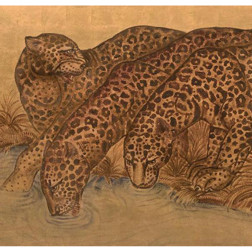 Картина с изображением Леопардов Leopards by stream