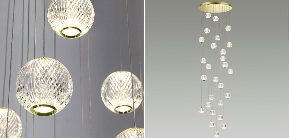 Каскадная люстра Crystal Globule Золото