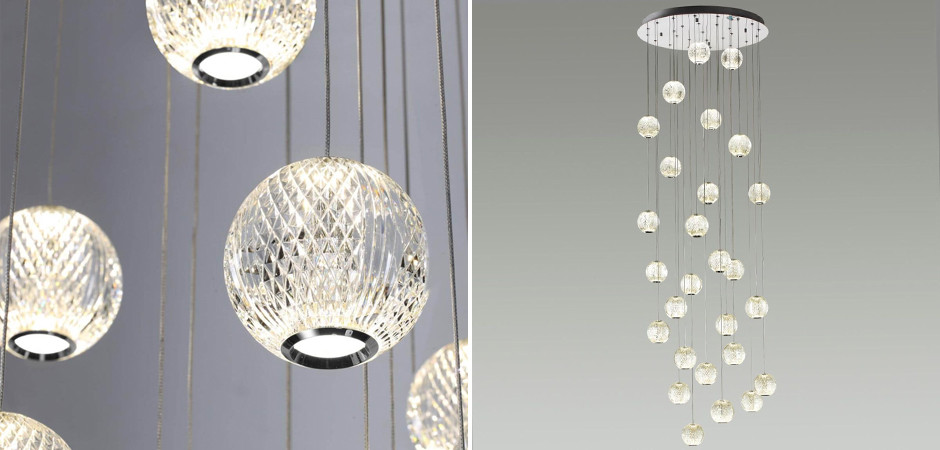 Каскадная люстра Crystal Globule Хром