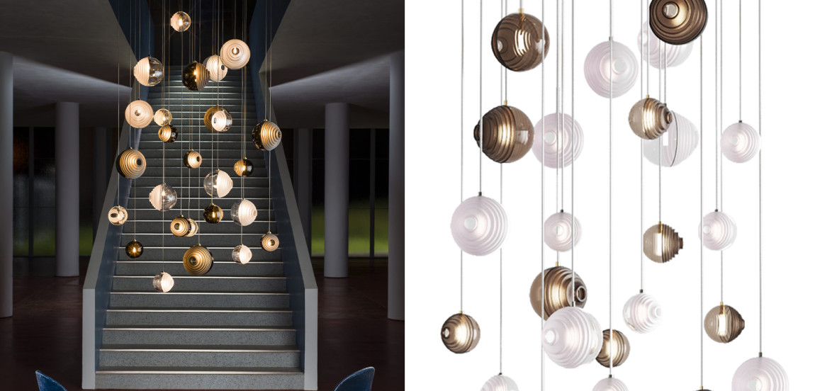 Каскадная Люстра Loft Industry Modern Glass Universe