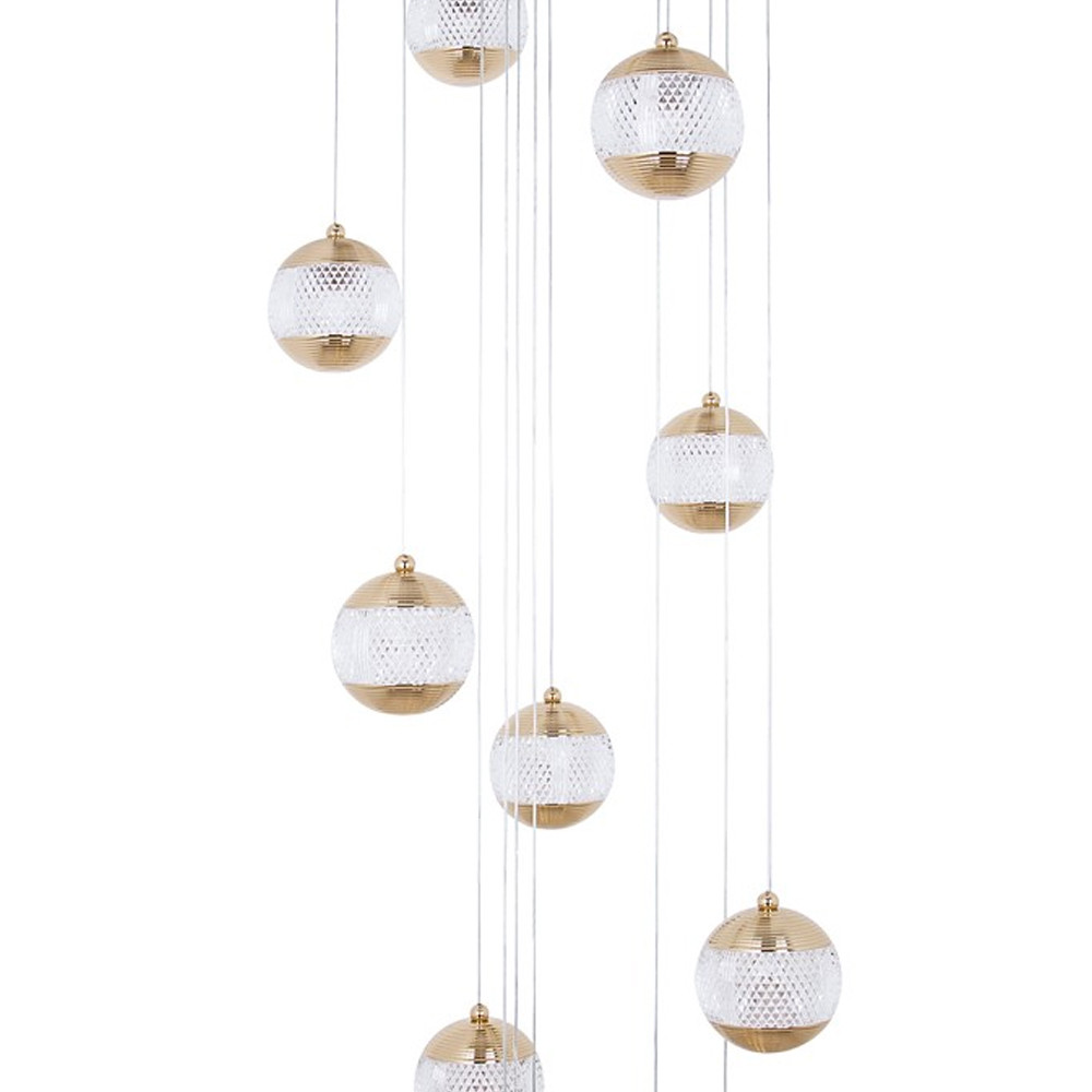 Каскадная люстра с сферическими плафонами из акрила Veva Lamps Chandelier