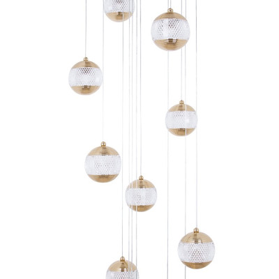 Каскадная люстра с сферическими плафонами из акрила Veva Lamps Chandelier