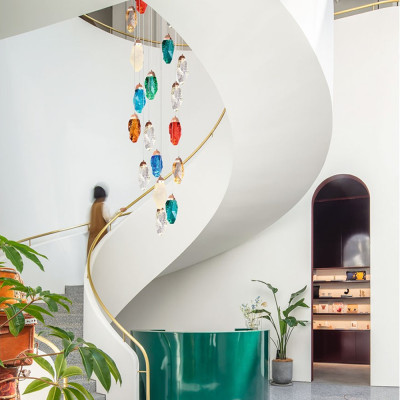 Каскадная люстра с цветными плафонами Soar Colorful Cascade Chandelier