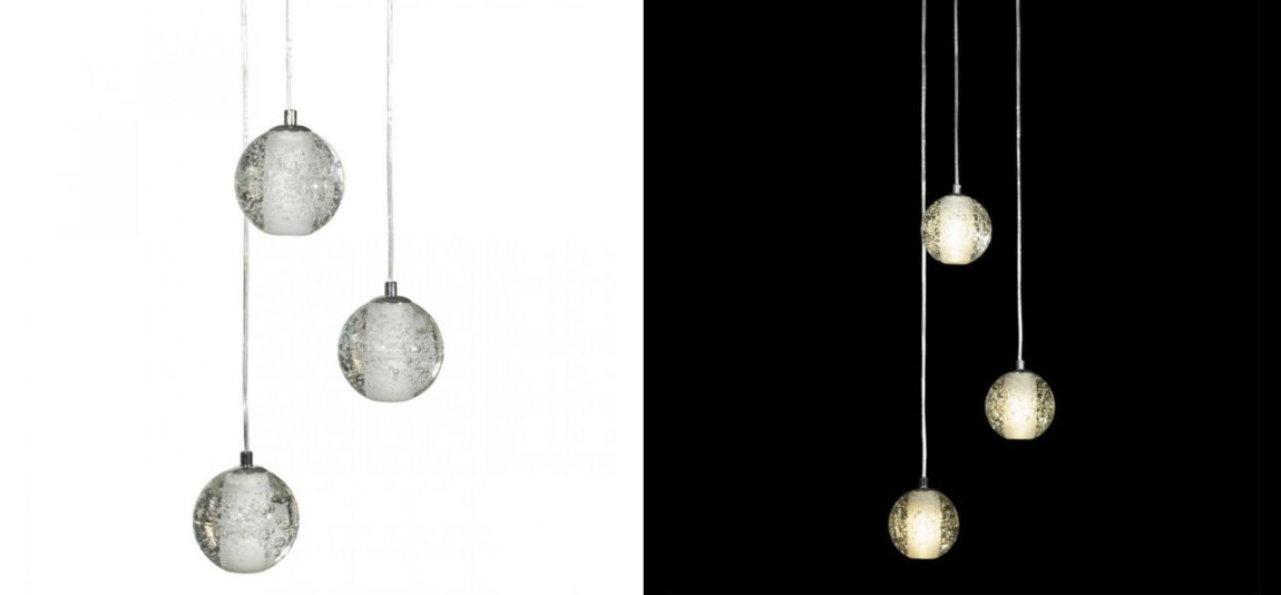 Каскадная Светодиодная Люстра Bocci 3 шара Led Crystal Glass