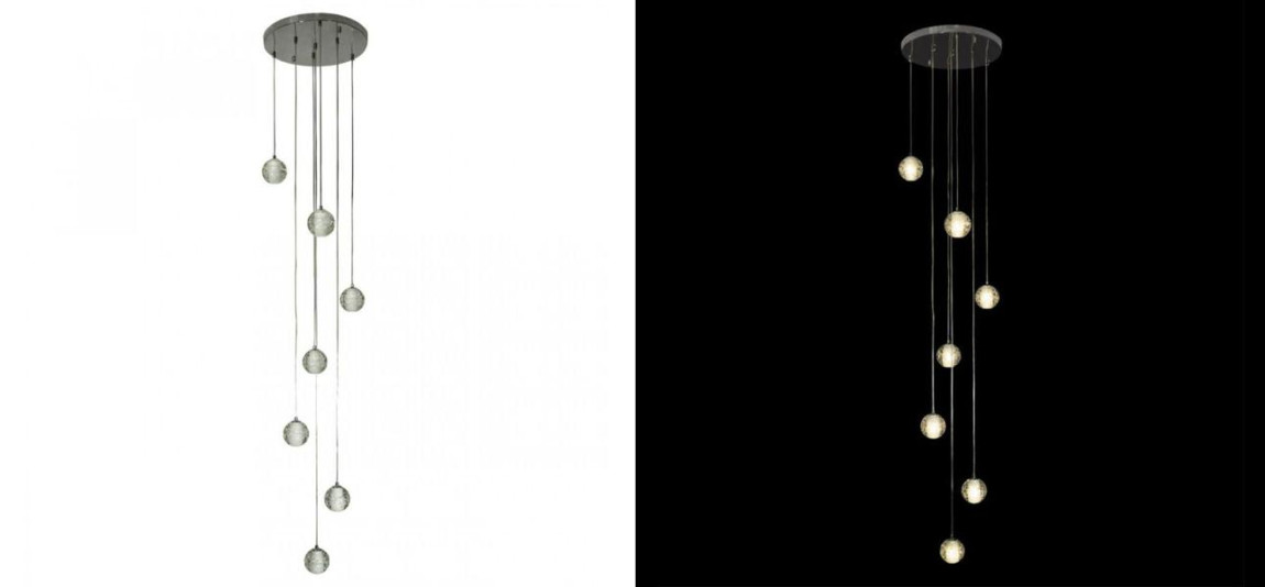 Каскадная Светодиодная Люстра Bocci 7 шаров Led Crystal Glass