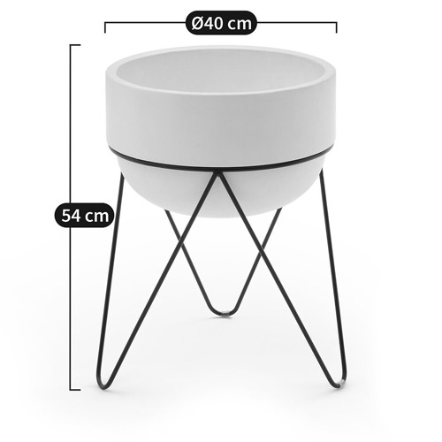 Кашпо Elevated Planters Luna 54 белое