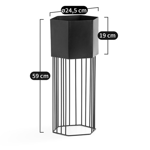 Кашпо Elevated Planters Сlive 59 черное