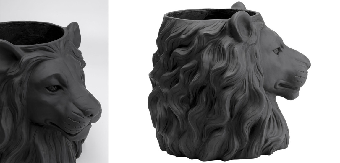 Кашпо Lion's Head black
