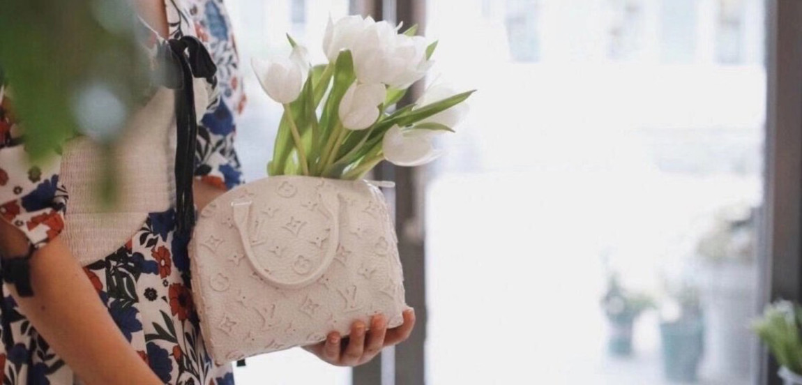 Кашпо в виде сумки Anderrose vase white