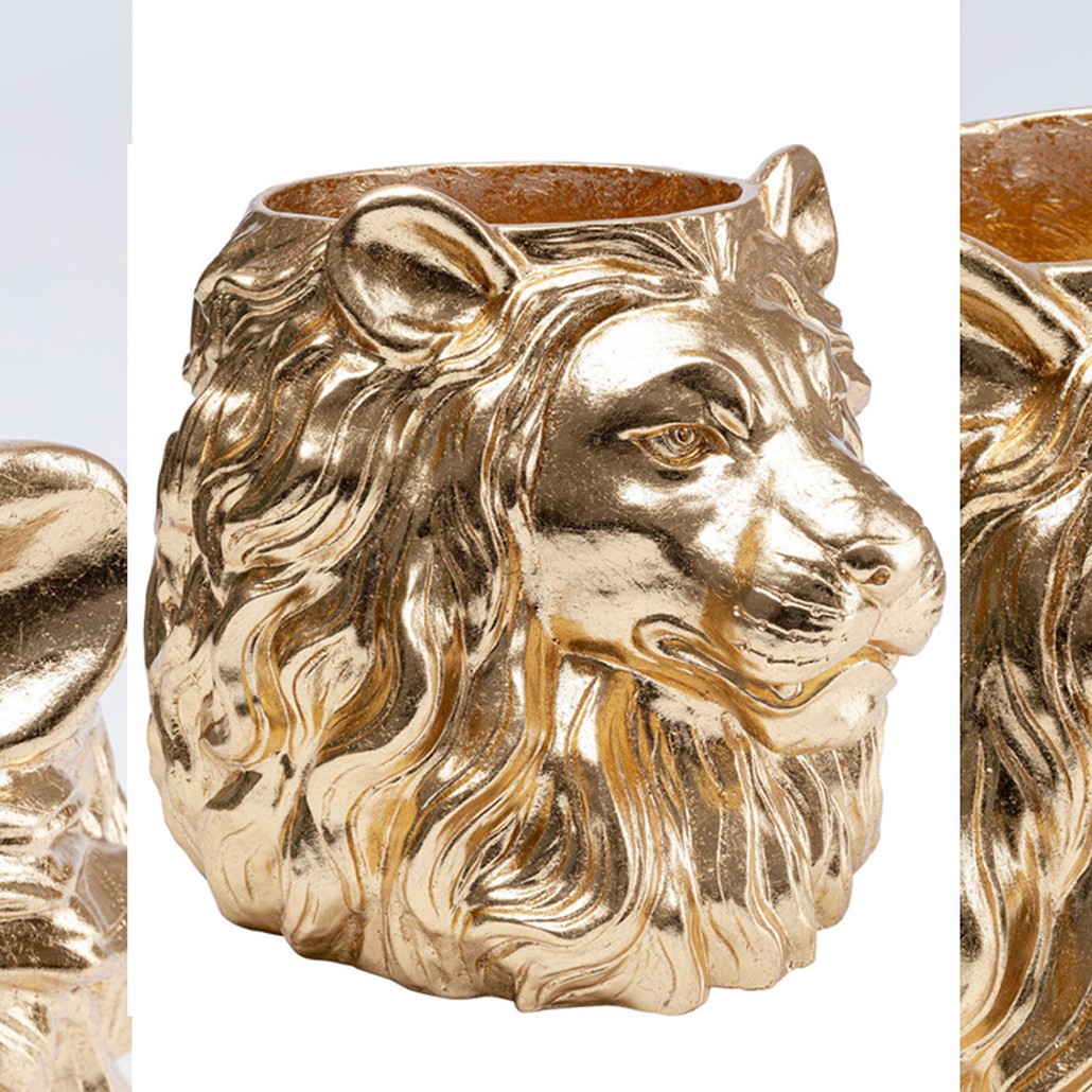 Кашпо Золотой Лев Lion's Head gold