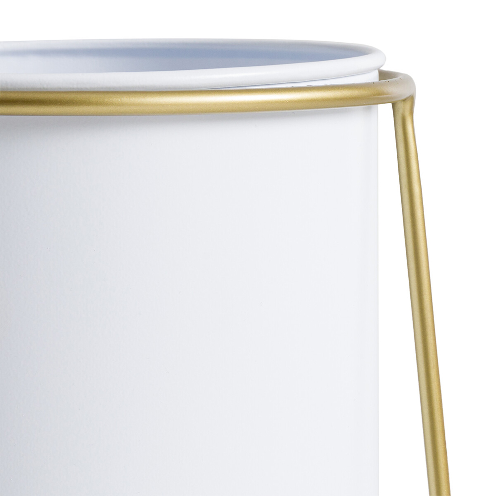 Кашпо из металла и латуни Elegance Elevated Planters белое