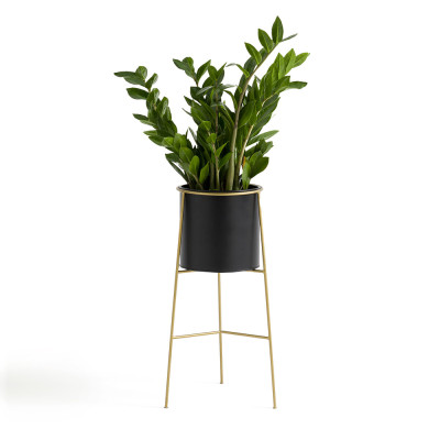 Кашпо из металла и латуни Elegance Elevated Planters черное