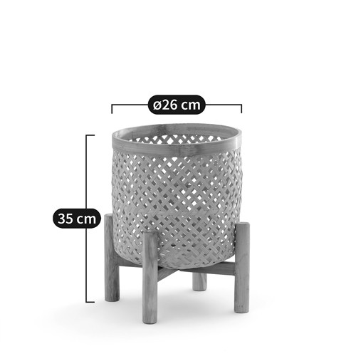 Кашпо на ножках из бамбука Bamboo Decor