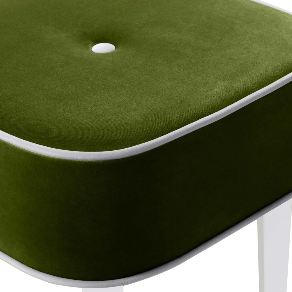 Квадратный мягкий пуф на белых ножках Winton Pouf Square